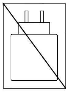 充電器が付属しない場合のピクトグラム